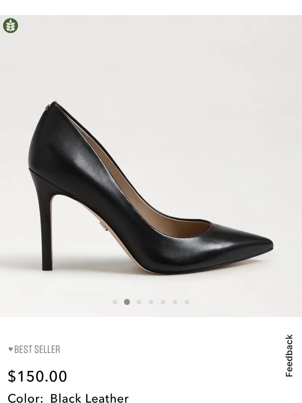 Sam Edelman Black leather pumps